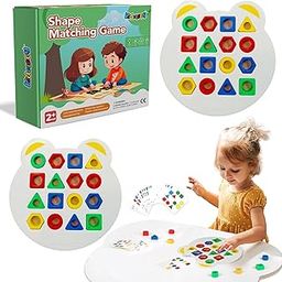 Kidology Geometric Shape and Color Matching Puzzle Board Game for Kids 3+ Years | Sensory Educational, Fun and Learning Toy for Children | Ideal for Gifting-image-2