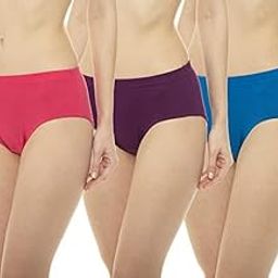 Women Cotton Plain Panty, Pack of 3-image-107