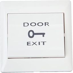 PC Fireproof Plastic Door Exit Push Release Button Switch for Electric Access Control (White, 86x86 mm)-23