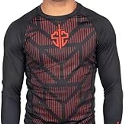 Crimson Shield Rashguard Compressions - Red Full Sleeves-image-99