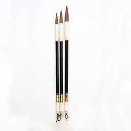 Wrap and Woof Calligraphy brush Antique style 3 Brushes set (BLACK)-image-16