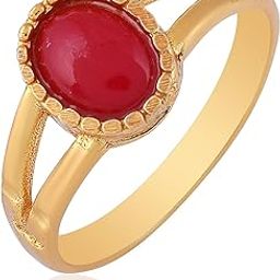 Made of Brass Gold Plated Enameling Red Agate Ring Fashion Jewelry-image-18