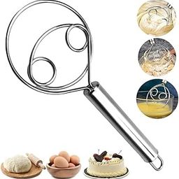 Multifunctional Effortless Stainless Steel Dough Mixer with Hanging Hole Durable Time-Saving Mixing Stick Baking Tools Egg Beater for Home Kitchen Baking Accessories-5