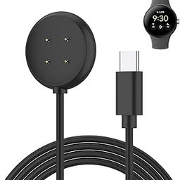 Type-C Charging Cable Intended for Google Pixel Watch 3/Pixel Watch 2 Charger, Magnetic Charging Cable Cord Adapter 3.3ft/100cm (Black)-21