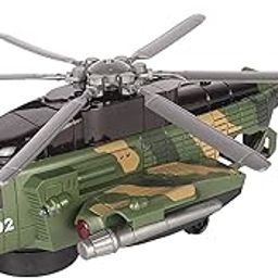 VGRASSP Apache Style Air Force Helicopter Toy for Kids - Bump and Go Action with Colourful 3D Lights, Swirls and Music Multicolor-17