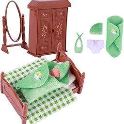 LOOM TREE® Mini Silicone Baby Doll with Playset Accessories Portable Miniature for Kids Brown-image-23