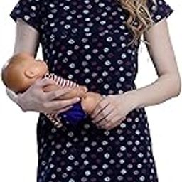 Women Cotton All Over Print Knee Length Maternity/Feeding Nighty-image-23