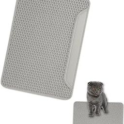 1 PackCat Litter Box Mat, Double Layer, Waterproof Litter Trapping Mat, Easy Clean Cat Mat for Hardwood Floors-image-39