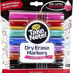 Crayola CYO586545 Take Note Dry Erase Markers - Assorted Color - Pack of 12-21