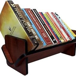 KRISANT Space Saving Wooden Hand Made Book Holder Mini Book Shelf Rack for Home Table Library Book case Living Room Bookshelf and Office Table Bookcase-16