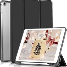 Boxome Tablet Case Cover for Apple iPad Pro 12.9 inch (3rd|4th|6th|5th Gen) [Auto Sleep/Wake Cover] [Pencil Holder] [Trifold Stand] [Frosted Back] - Black-image-89