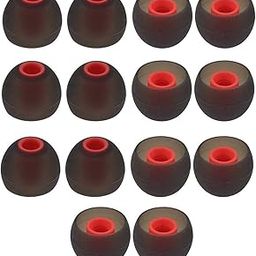 Frankz Premium Silicone Rubber Earbuds Tips 14, Eartips, Earplugs, for Earphones and Bluetooth Earphones Medium Size (14 Pcs (7 Pair), Black and Red)-image-98