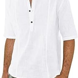 Linen Cotton Short Kurta Shirt for Men, Soft Linen Regular Fit Casual Waist Length-image-76