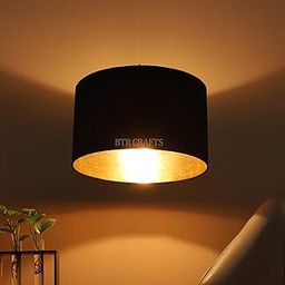 BTR CRAFTS Luxeries look Drum Lamp Shade, Decorative Light Lamp for Living Room, Home, Bedroom, Home Decor (12" In)-image-12