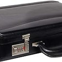 Natural Grain Leather | Handcrafted | Carina | Expandable Briefcase | Men Leather Office Briefcase | 15.6/17 Inch | (3 - Inch, Black)-picture-19