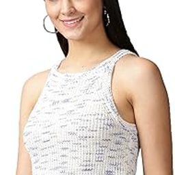Women's Casual Knitted Crochet Sleeveless Halter Neck Cami Tank Top (One Size Fit XS-S-M Bust 30-34 Inch)-image-60