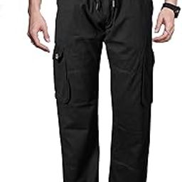 Men's Relaxed Fit Cargos by Just Black-image-68