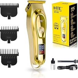 HTC Hair Clippers – Professional Cordless Rechargeable Hair Trimmer with Precision, Adjustable Speeds, and LED Display-image-58