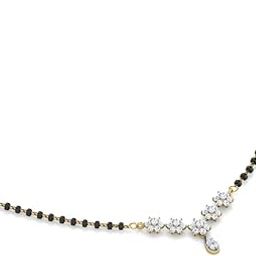 american diamond short Designer mangalsutra for women 18 Inch-picture-37
