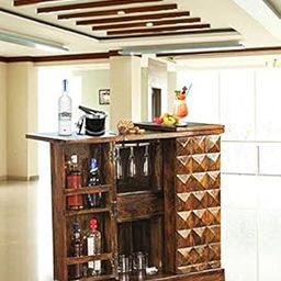Cherry Wood Sheesham Wood Bar Cabinet with Wine Glass Storage Natural (Brown Finish) Wooden bar cabinets with with Flat Storage Table for Home Bar and Wine Counter Furniture Weatherproof Matured Wood-image-11