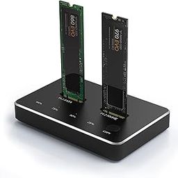 Tobo NVMe Gen 2 SATA Stand M.2 SSD PCIe NVMe M.2 SSD Support 2 SSDs with Clone Function Support M.2 SSD Case (M Key/B + M Key) High Speed Data Transfer External Base Case Support USB 3.1 Gen2 10Gbps.-3