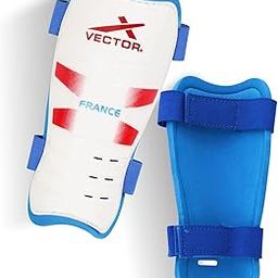 Vector X France Football Shin Guard with Adjustable Velcro Strap (L, France)-image-72