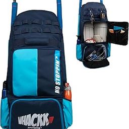 Whackk Condor 89L Unisex Cricket Kit Bag Backpack | Adult Size | 2 Bat | Shoe/Helmet Pocket | Main Compartment 20" Leg Pad |2 Bottle Holder | Easy Access Pocket | Player Edition Senior (Navy Blue)-image-19
