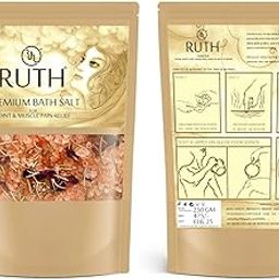 RUTH Premium Bath Salt, Epsom Salt, Himalyan Pink Salt, Aroma Oil 250GM | Epsom Himalayan Bath Salts | Relief for Foot Pain, Swelling & Soreness Luxury Bath Salt-image-2