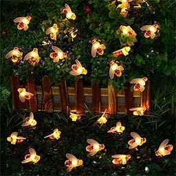 TuCasa Christmas Halloween Festival LED String Lights Curtain Honey Bee Battery Powered Fairy Lights House Party Decor (16 LED, Warm White)-11