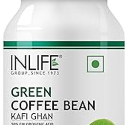 INLIFE Green Coffee Beans Extract Capsules | With 50% Chlorogenic Acid | Ayurvedic Herbal Supplement - 800mg - 60 Vegetarian Capsules (Pack of 1, 60)-image-34