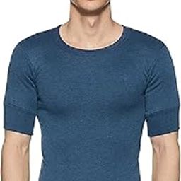 Bodywarmer Men's Half Sleeves Round Neck Thermal Top Vest-image-34