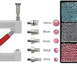 Sewing Hand Press Pearl Setting Machine Tool with Pack of 9 Variety of Pearls & Nails(Rivet) Pack of 1-picture-17