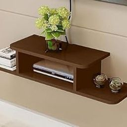 Setup Box Stand | Engineered Wooden WiFi Router, Game Console, Remote Holding Wall Shelf | Wall Mount Rack for Home Décor|Wall Shelves|Setup Box Stand-picture-13
