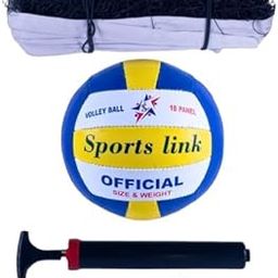 SportsLink HUB Volleyball Ball Set with Pump + Volleyball net for Indoor/Outdoor Play Standard Size: 4 with Air Hand Pump-image-49
