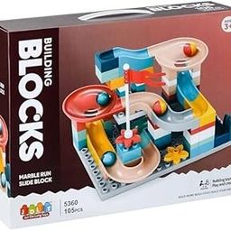 PLUDY MALL Building Blocks Marble Run Slide Mini Size Set Small Block Gift for Kids Compatible Park Race Track Tiles Toy Child Kids Boys Slide Girls-85