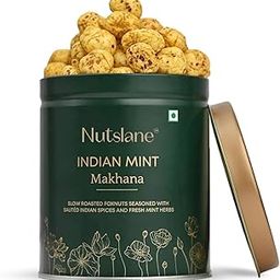 Nutslane Premium Indian Mint Makhana | Seasoned with Sauted Indian Spices and Fresh Mint Herbs | Slow Roasted Foxnuts | Zero Cholesterol, Trans Fat | Healthy Snack | Gourmet Snack - 50g-image-43