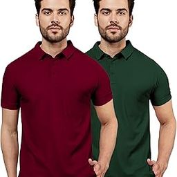 freecultr Men's Polo T-Shirt | Pack of 2 | Half Sleeve Soft & Stylish Regular Fit Breathable Fabric Quick Dry Moisture-Wicking Comfortable Everyday Casual & Office Wear T-Shirt for Men-picture-11