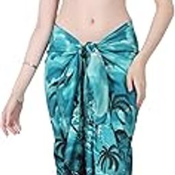 Lightweight Beach Sarong For Women Swim coverup - Teal-picture-47