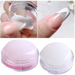 CLUB BOLLYWOOD - Silicone Nail Stamper - Clear Jelly Nail Stamper - Pink Jelly Head Transparent Visible Body Nail Print Stamper - Image Plate Manicure Nail Art Tools for DIY French Nail Art Designs-image-24