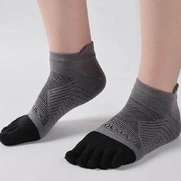 Proberos® Yoga Socks for Men 5-Toe Socks Toesocks Moisture-wicking Cotton Towel Cloth for Exercise, Running, Yoga, M, Grey-image-6