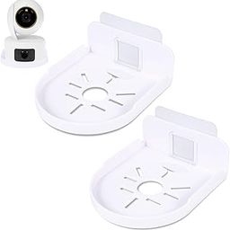 QIQVERT 2Pcs White No Drill Wall Shelves Wall Mount Camera Shelf for Security CCTV Camera Stand Wall Shelf Wall Holder Wall Mount Rack for Security Camera Wireless Cameras Baby Monitors CCTV Stand-picture-31