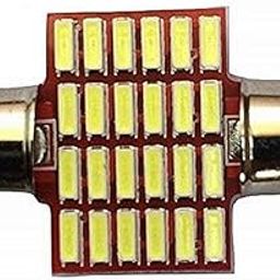 Cloudsale 24 SMD LED Interior Car Roof Light Universal for car (White, Size 32MM) (5W)-24