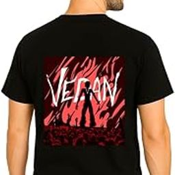 ptilo | T-Shirts | Men | Cotton | Half Sleeve | Round Neck | Black Color | Stylish Mens Casual Wear Vedan T Shirt HSR-0136-image-45