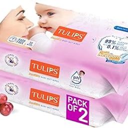Tulips Sensitive Baby Wet Wipes (72 Wipes x 2 Pack), for Gentle Cleaning/Moisturising, Rash Free, 99% Purified Water with Grapefruit Extracts-image-26