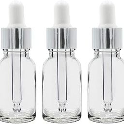 Happy Packaging 15ML Clear Round Empty Glass Bottle | Glass Dropper | Silver Sleeve | Silcon White Teat | Refillable | Leak Proof For Essential Oils | DIY Perfumes| DIY serums (3)-77