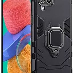 TheGiftKart Tough Armor Bumper Back Case Cover for Samsung Galaxy M33 | Ring Holder & Kickstand in-Built | 360 Degree Protection Back Case Cover for Samsung Galaxy M33 5G (Black)-22