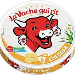 The Laughing Cow White Cheddar Spreadable Wedge Cheese 8 Pieces 120g (Imported)-image-0