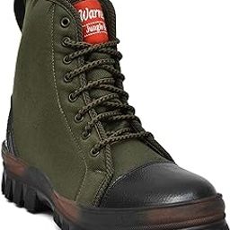 Jungle Boot Army & Trekking Anti-Slip Light Weight Extra Cushion Inner Sole Boots for Men-image-77