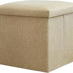 Kuber Industries Storage Stool for Bedroom | Dressing stool with storage | Foot Rest Stool | Wardrobe Organizer for Clothes-Books | Storage Box for Living Room | M ZH008BG | Beige-39