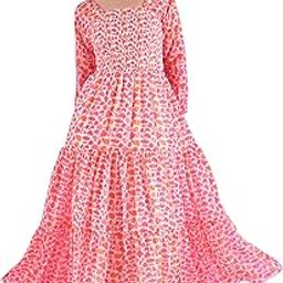 Women's Georgette Printed Casual Maxi Fit and Flare Dress-image-32